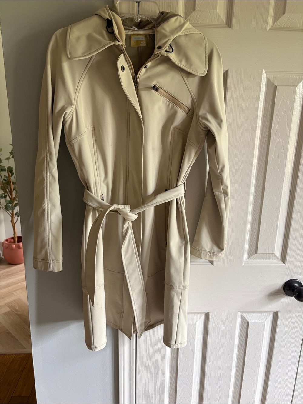 Athleta Hooded Trench Coat with Belt